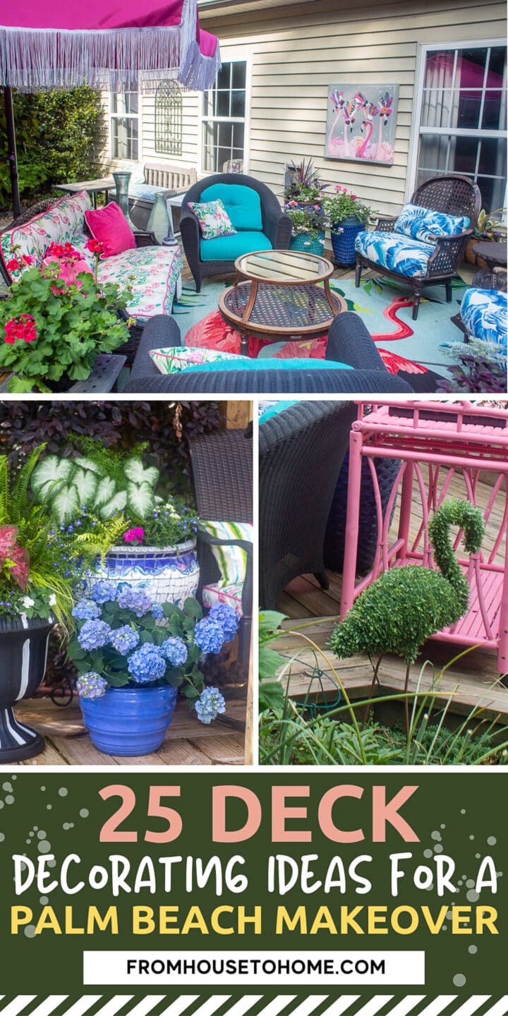 25 Deck Decorating Ideas & A Palm Beach Chic Deck Makeover