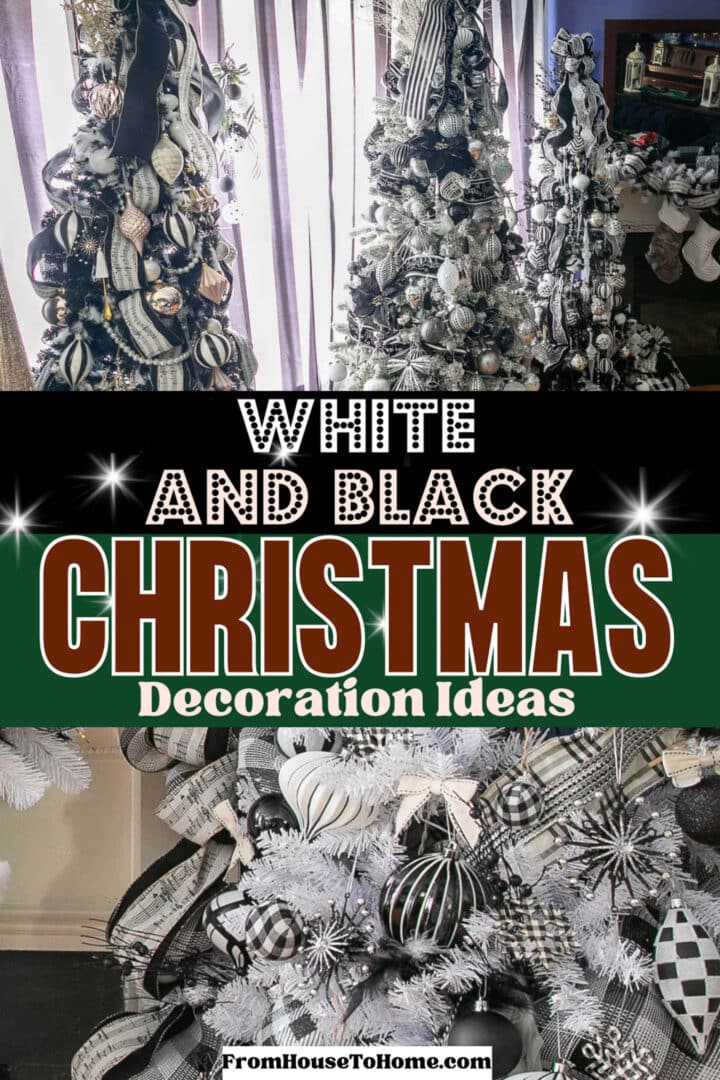 Black and white Christmas decor ideas.