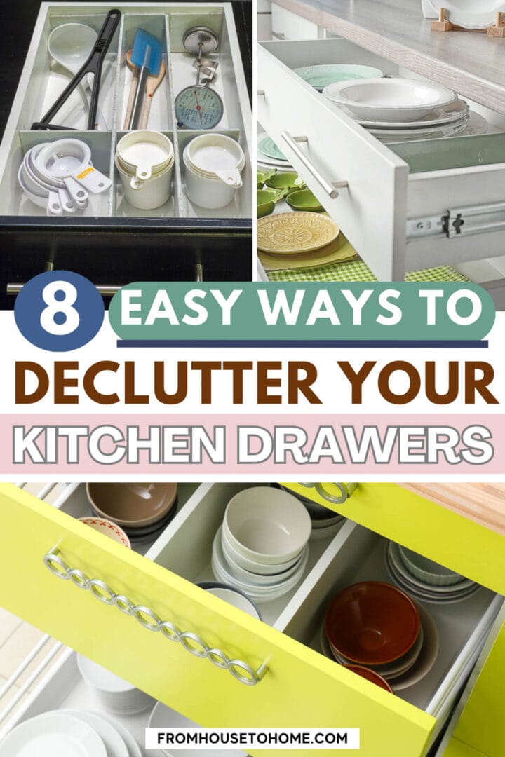 Discover 8 efficient DIY kitchen drawer organizer ideas to easily declutter your kitchen drawers.