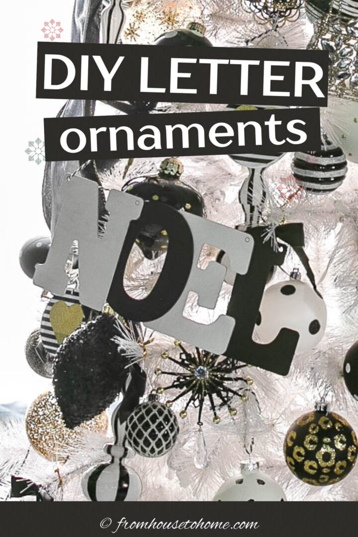 DIY letter ornaments