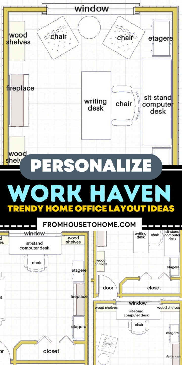A personalized home office layout with ideas for a work haven