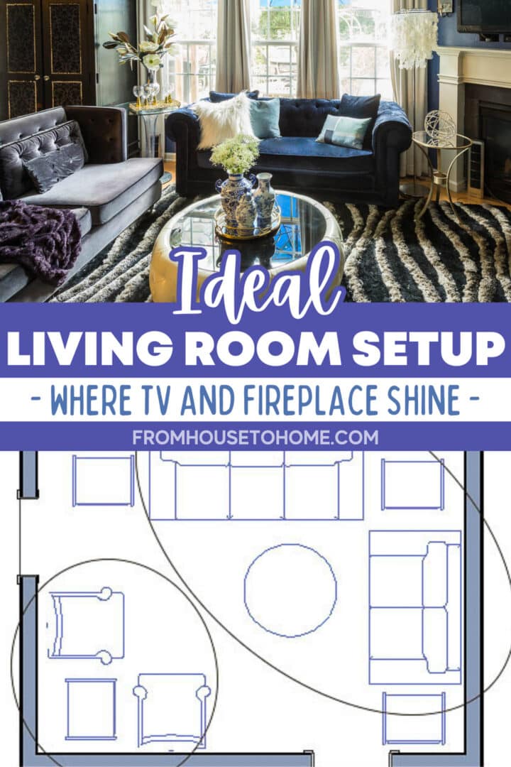 Ideal living room setup where tv and fireplace shine, featuring the perfect fusion of layout and design.