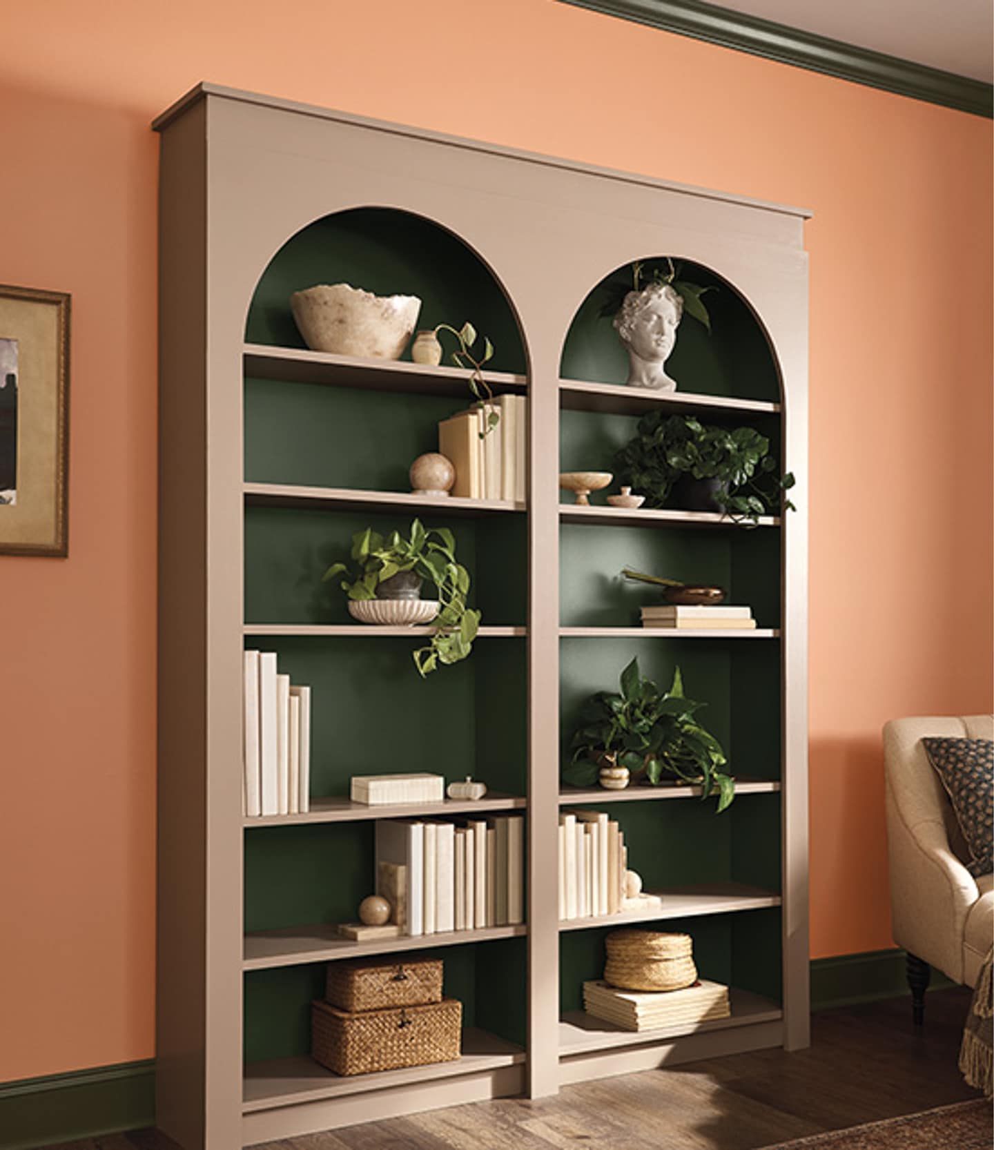 Bookcase painted with Dutch Boy Ironside