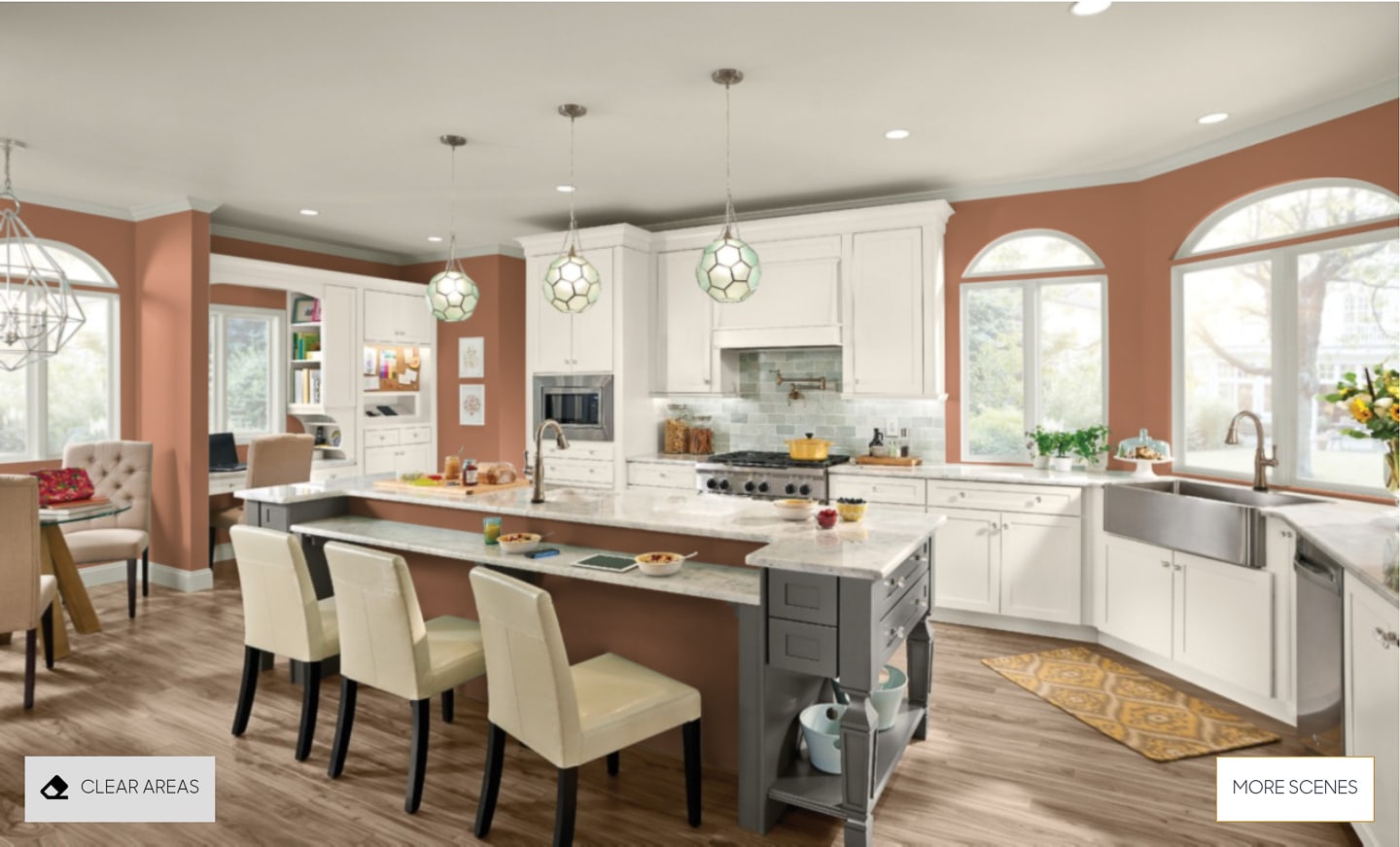 Kitchen painted with HGTV by Sherwin Williams Persimmon