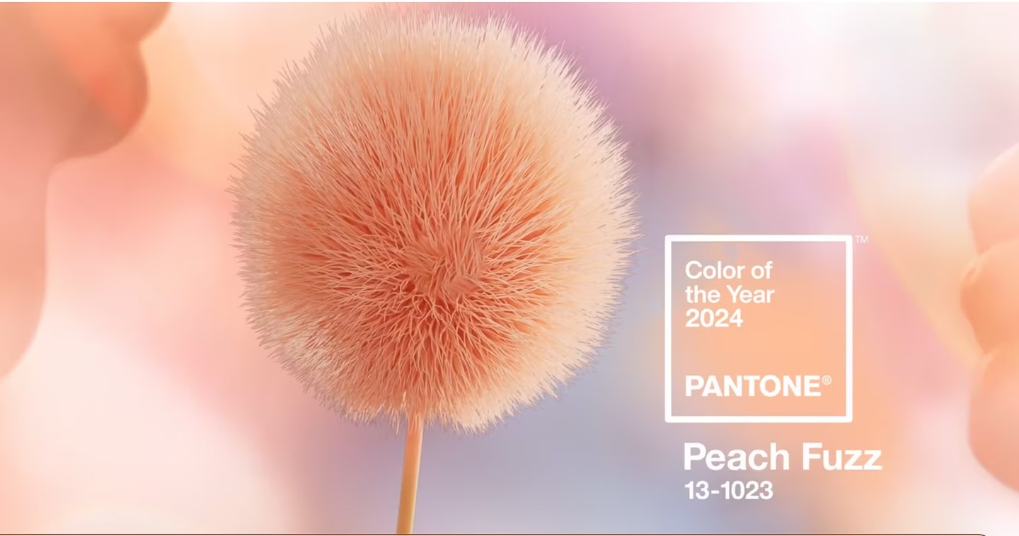 2024 paint color trends - pantone peach fuzz