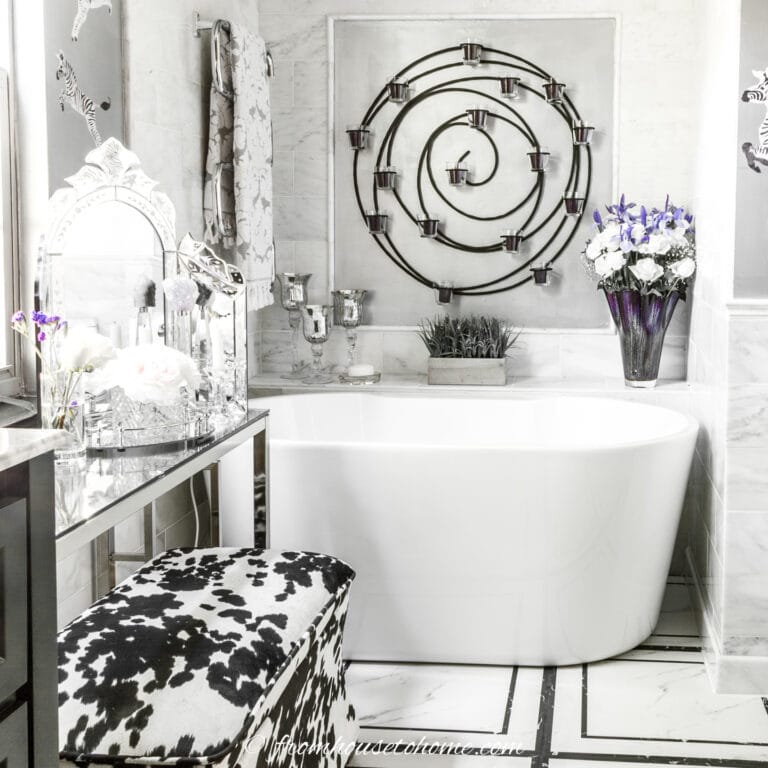 Black, White And Grey Bathroom Makeover Ideas