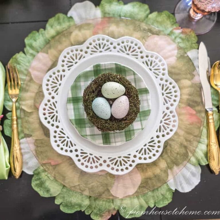 Pink and Green Easter Tablescape (Inspired By Spring)