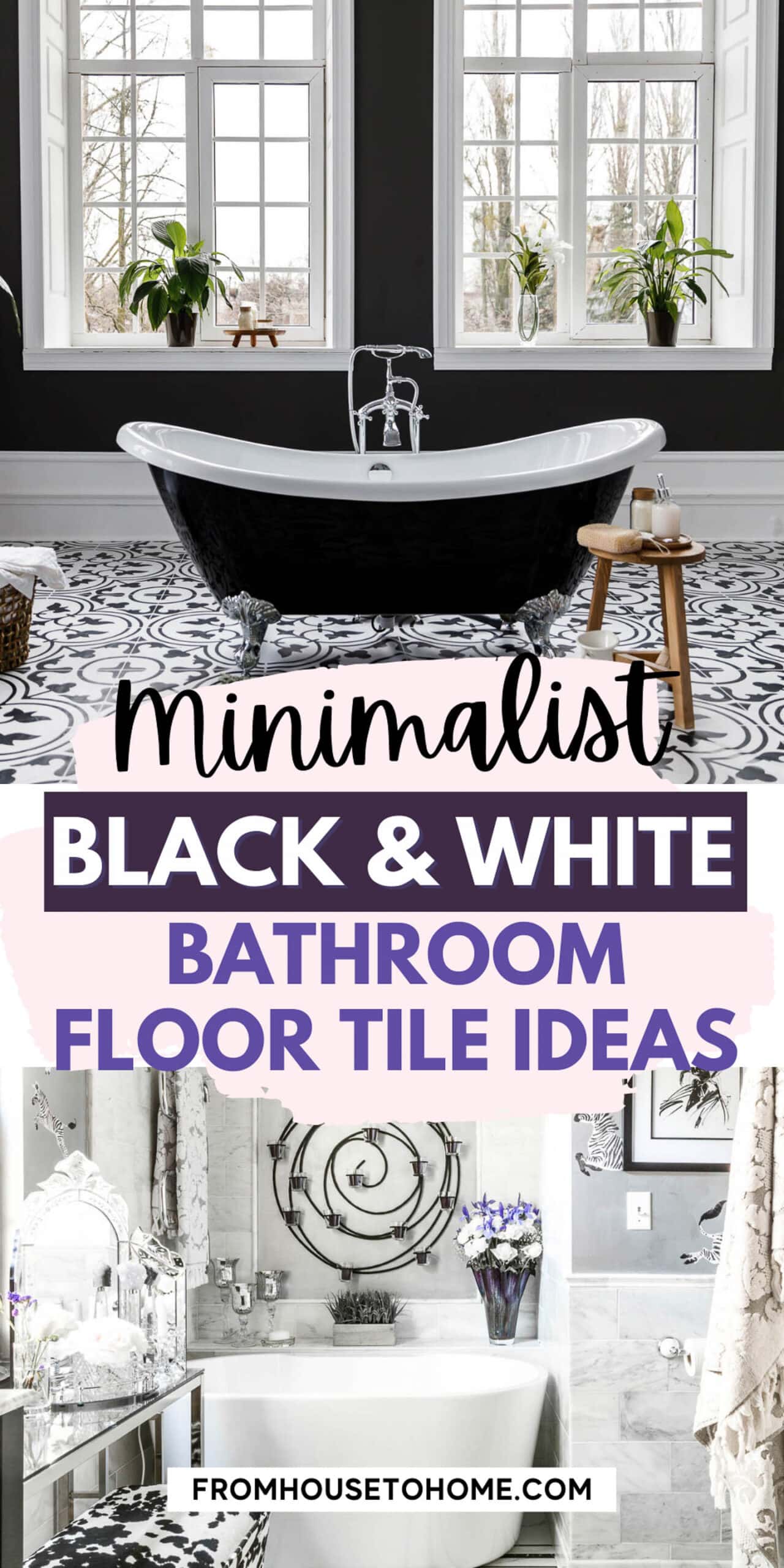 Timeless Black And White Bathroom Floor Tile Ideas