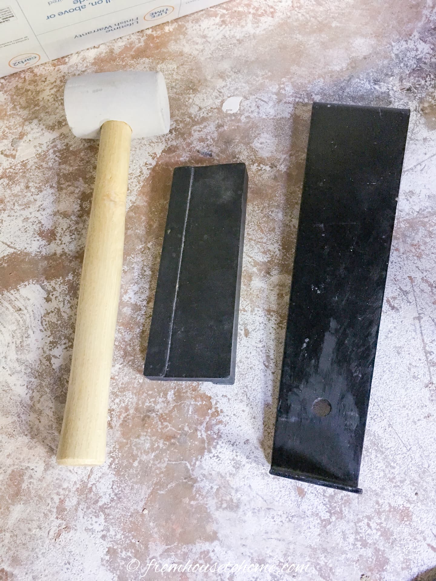 flooring mallet, tapping block and pull bar