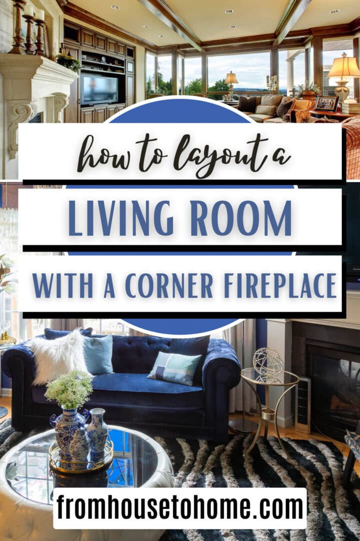 how to layout a living room with a corner fireplace