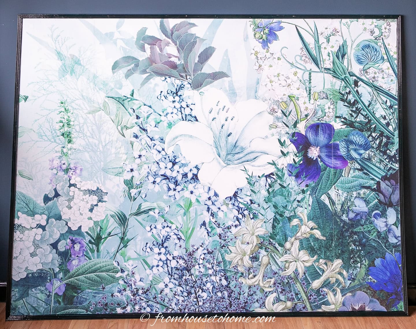 DIY large artwork made from a mural
