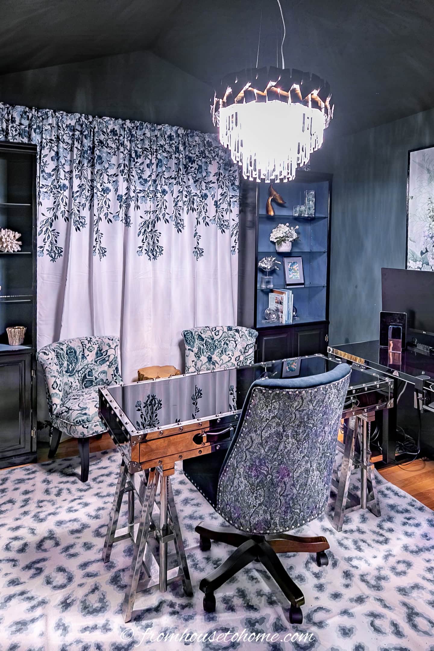Modern Blue Home Office