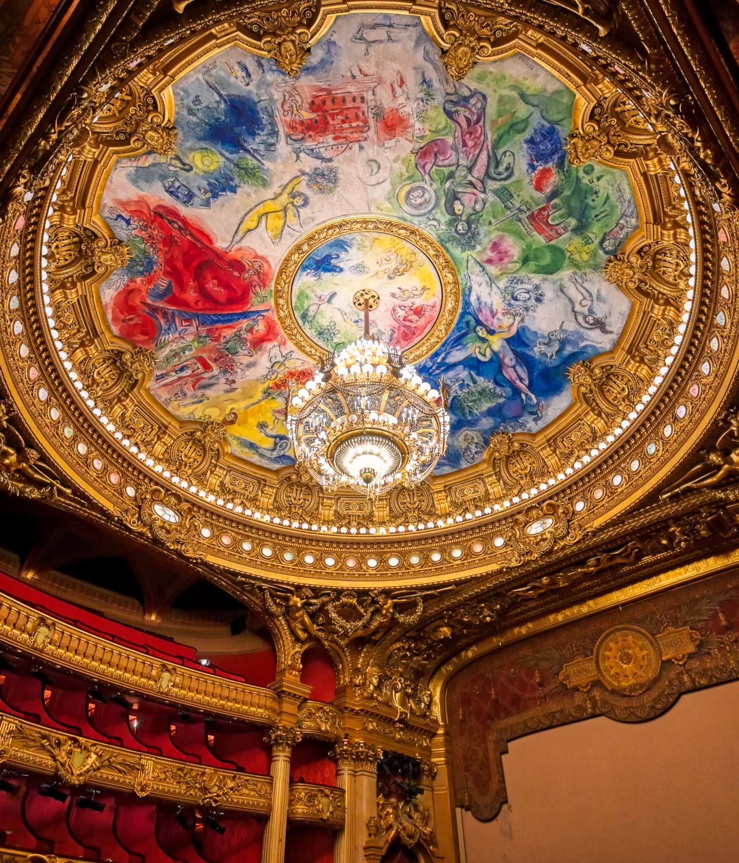 Chagall Ceiling Painting. Palais Garnier. Paris Opera House
