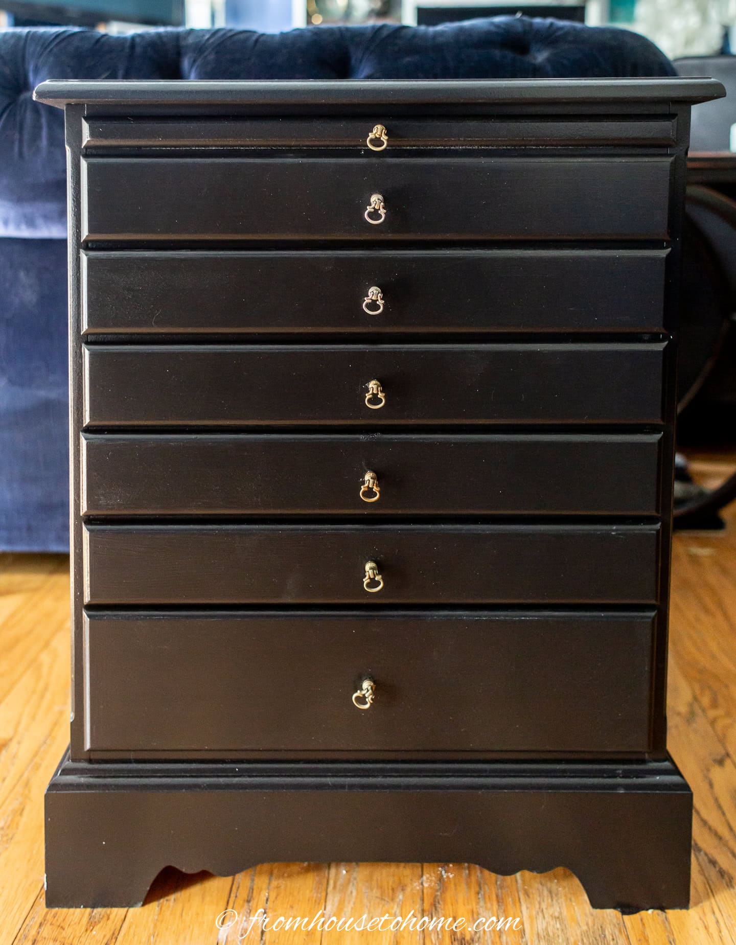 The painted nightstand