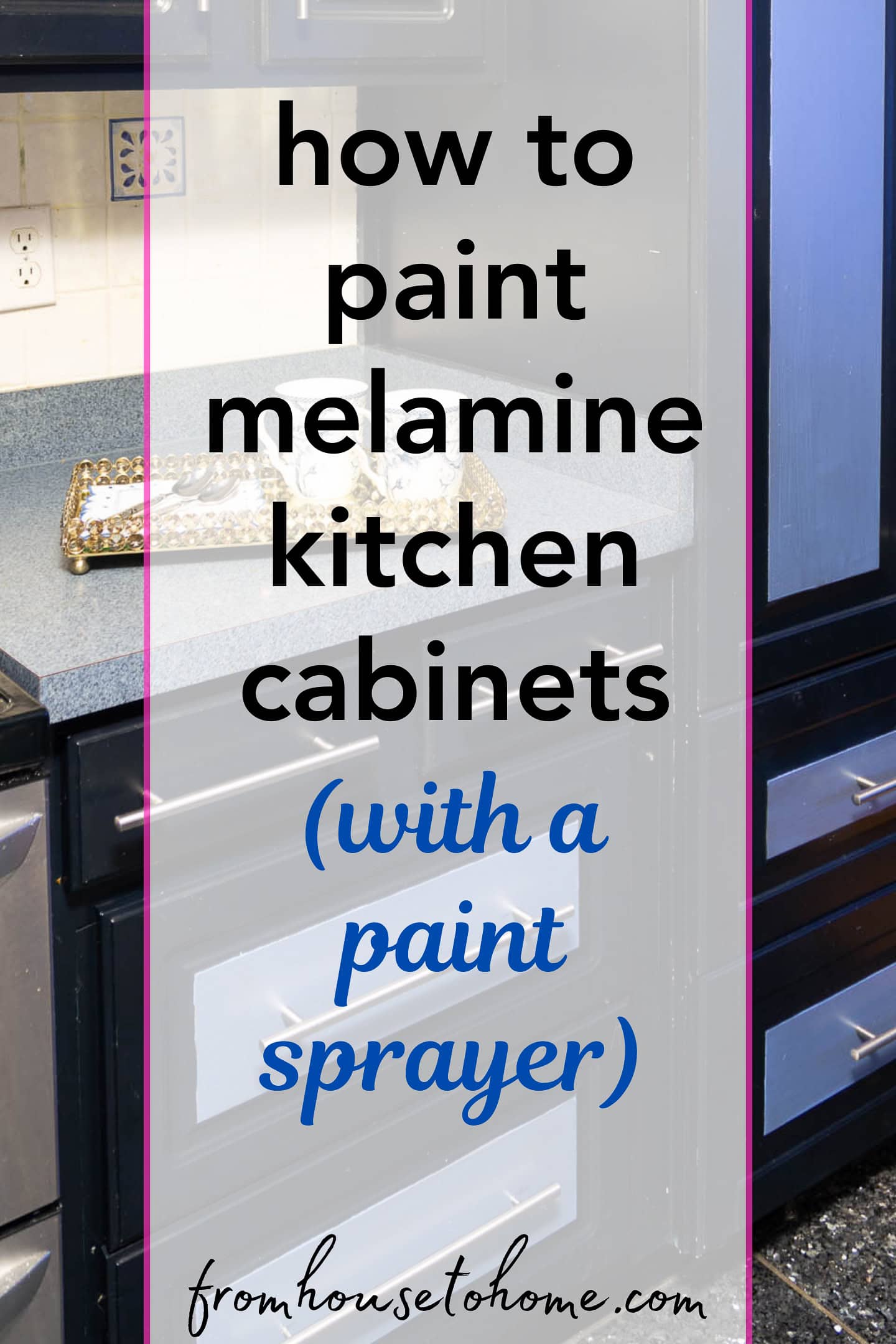 how to paint melamine kitchen cabinets (with a paint sprayer)