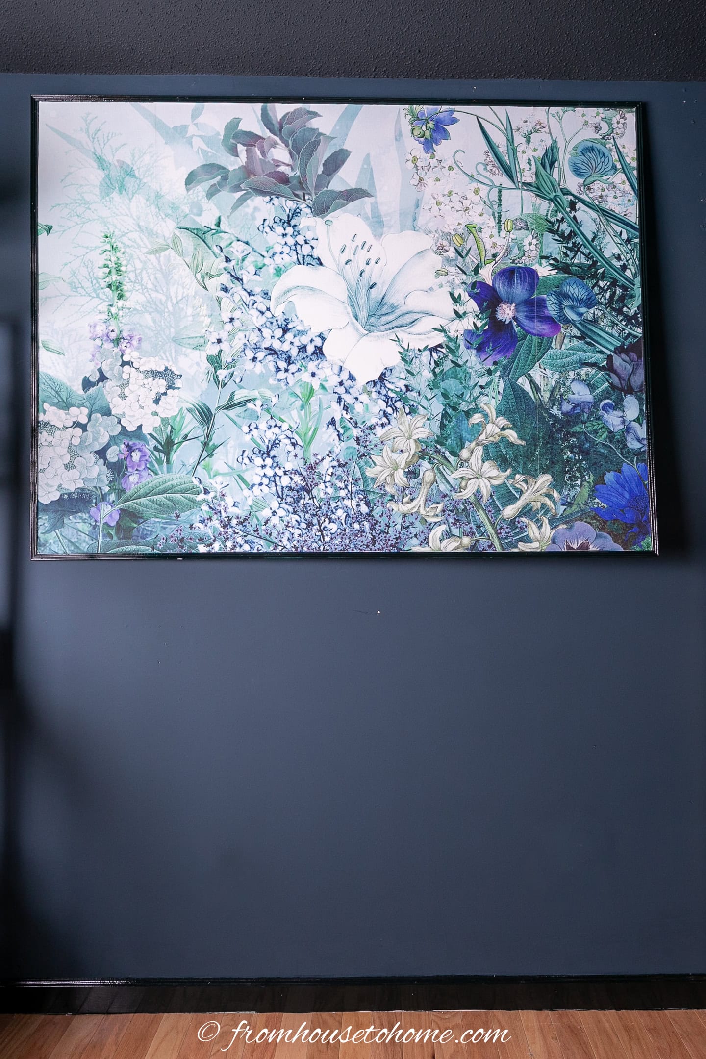 Large wallpaper "picture" hung on a wall