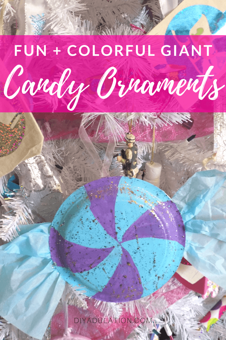 colorful giant candy ornaments