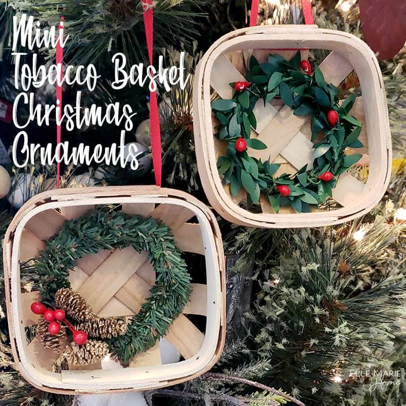 mini tobacco basket christmas ornaments