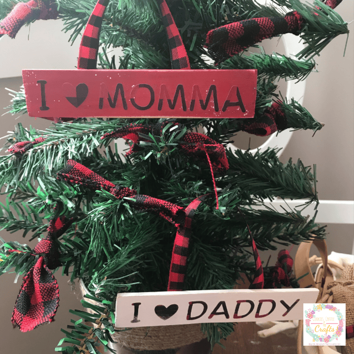 paint stick christmas ornaments