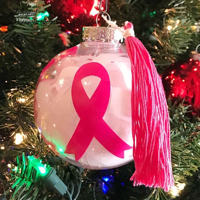 diy breast cancer ornament