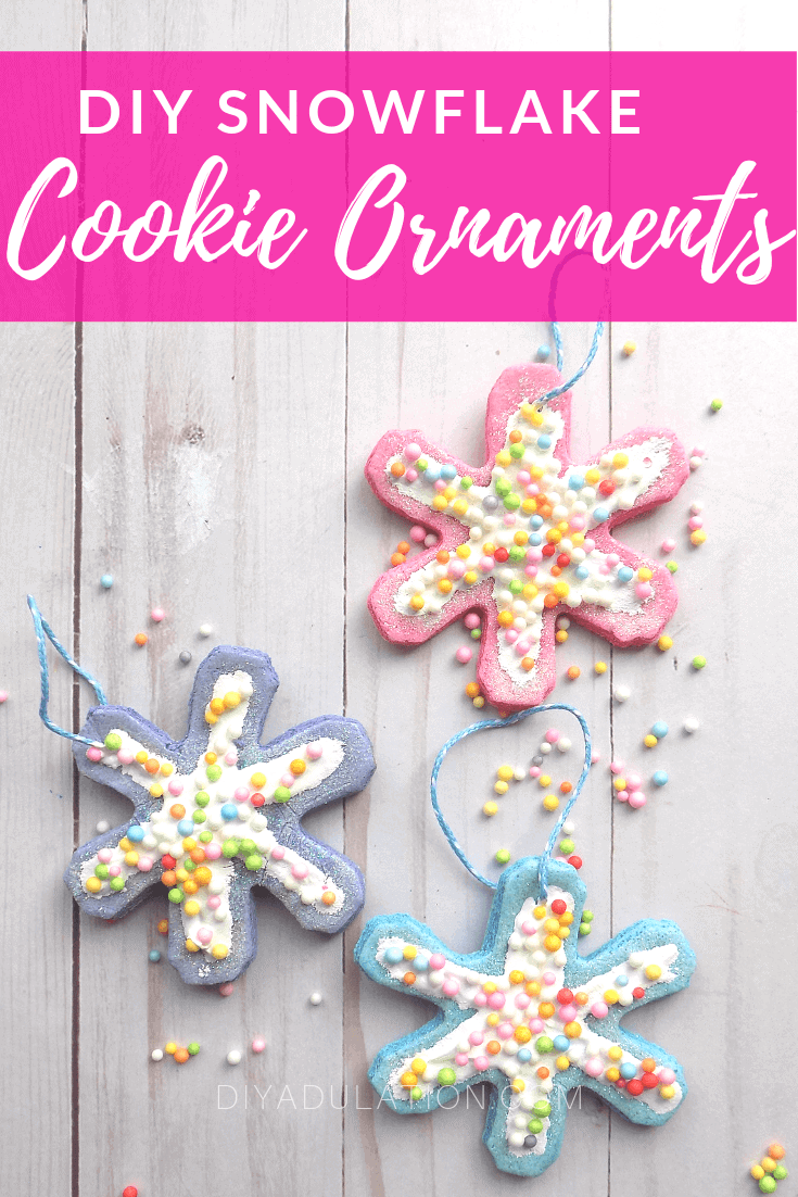 diy snowflake cookie ornaments