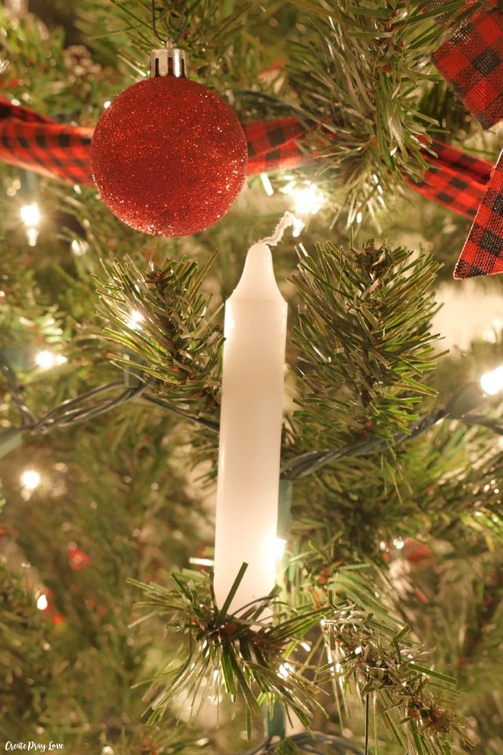 vintage inspired red buffalo check christmas tree