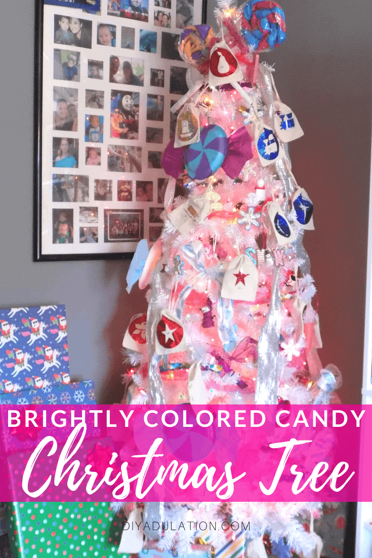 brightly colored candy christmas tree