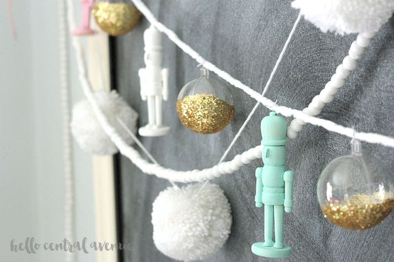 diy wooden nutcracker ornaments garland