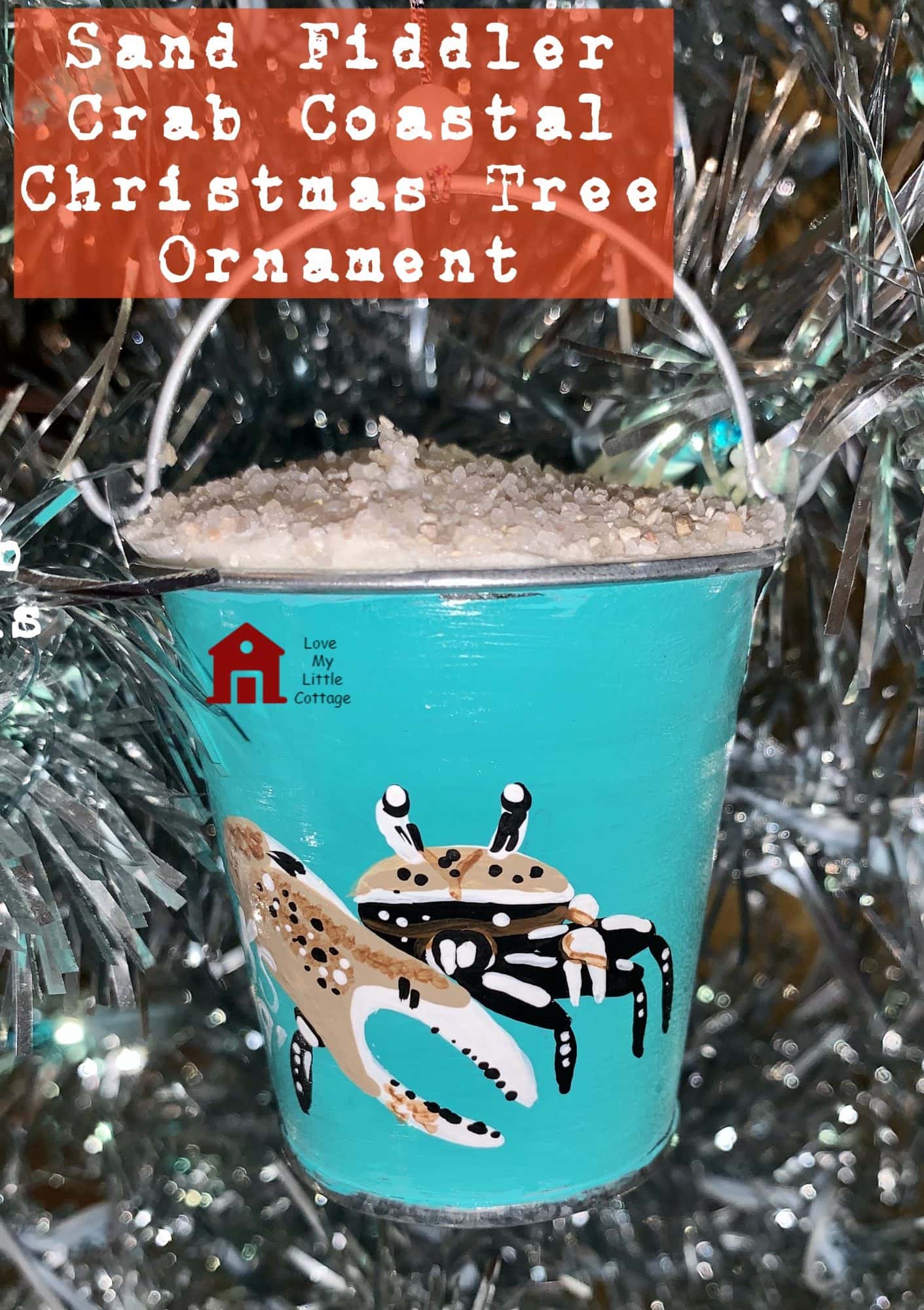 sand fiddler crab coastal christmas tree ornament