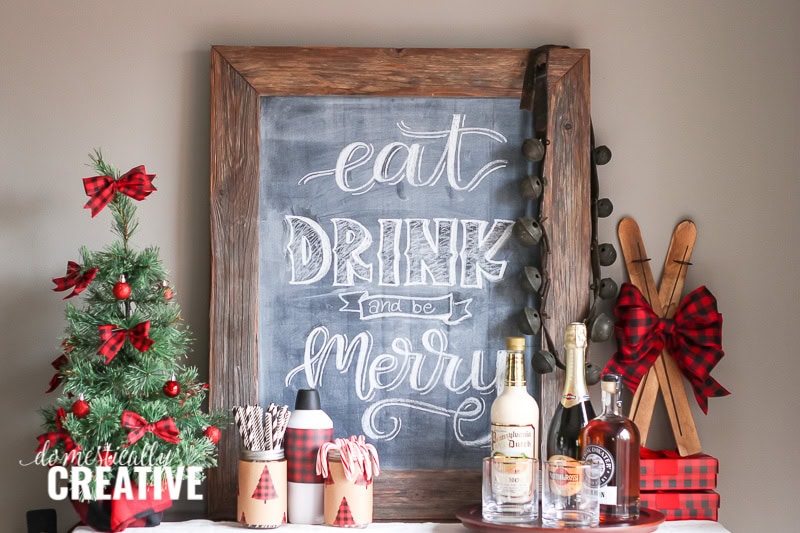 buffalo check christmas drink bar