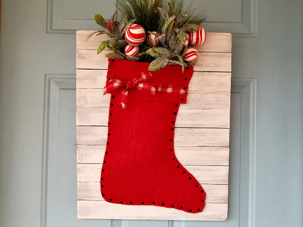 christmas stocking door hanger