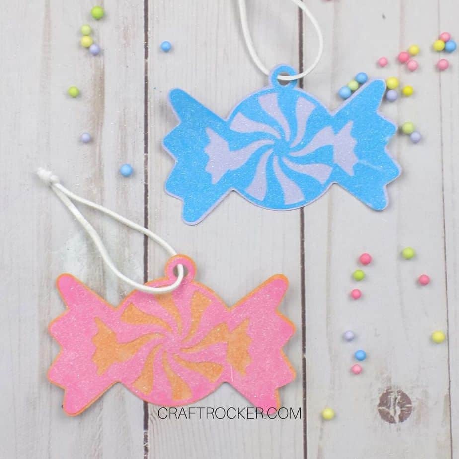 glittery diy candy ornaments