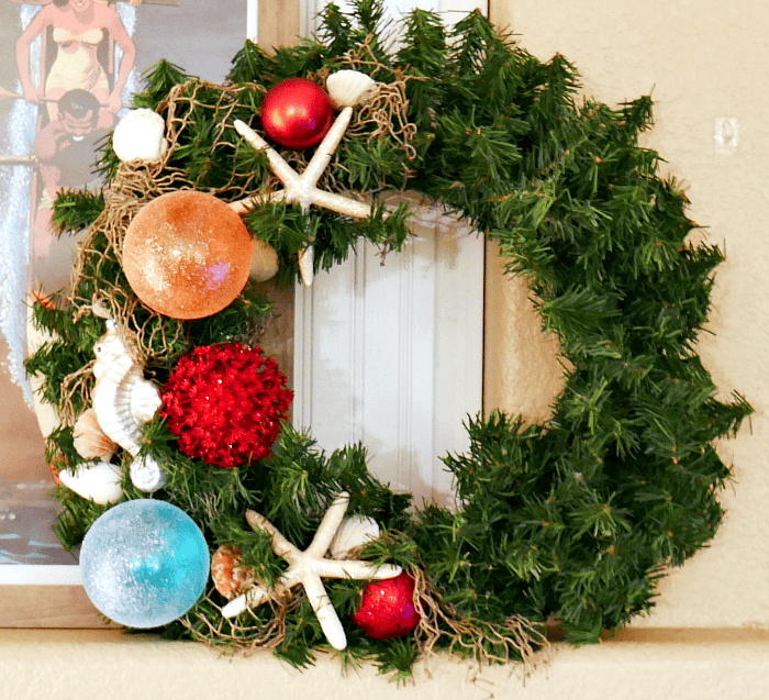 coastal ocean christmas wreath