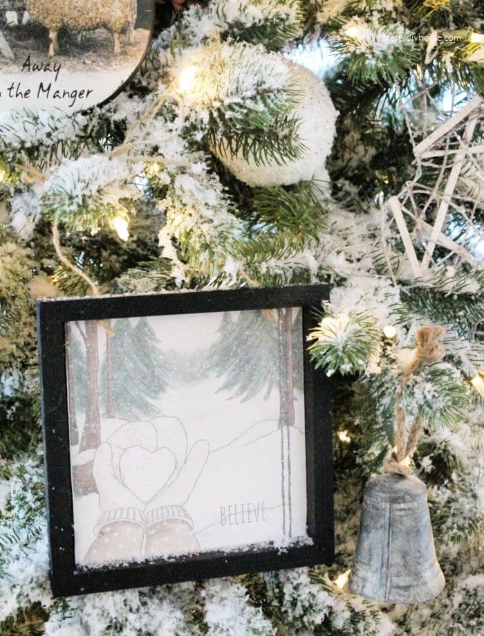 farmhouse diy christmas tree ornament