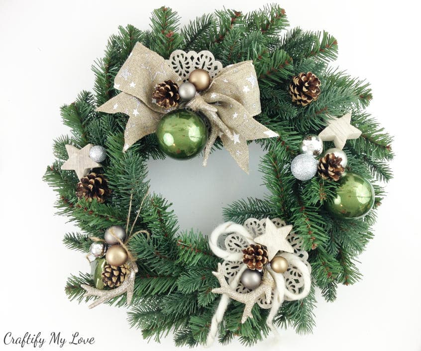 diy deer winter wreath