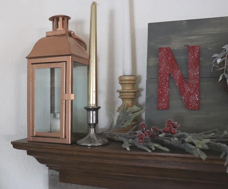 evergreen christmas mantle