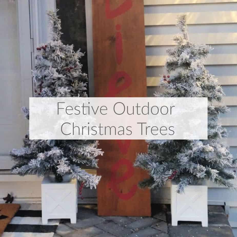 festive outdoor christmas trees