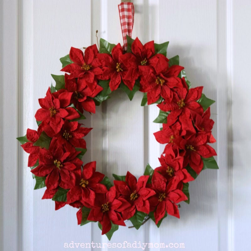 christmas poinsettia wreath