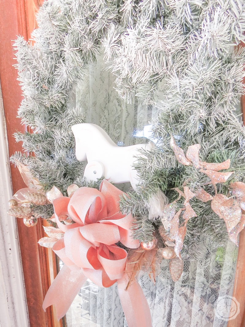how to turn a cheap wreath into a diy flocked wreath