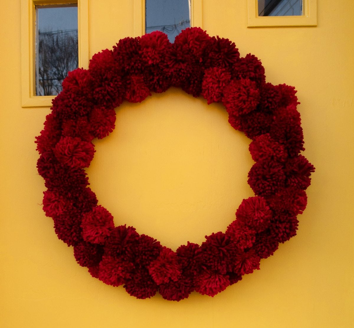 pom pom wreath