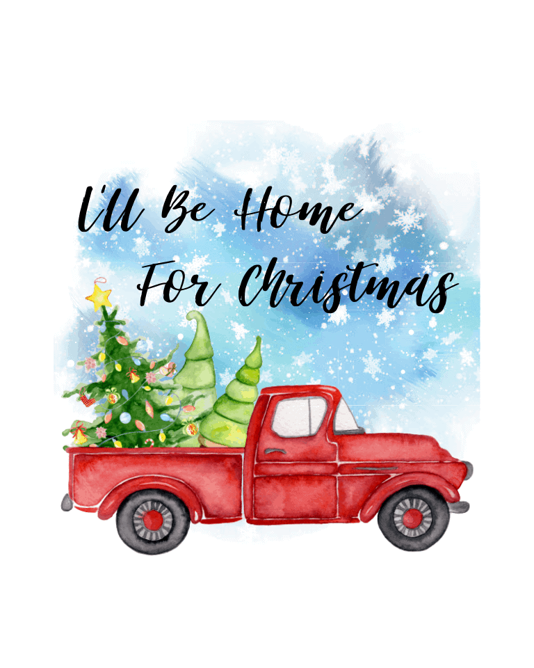 free red christmas truck printable pictures