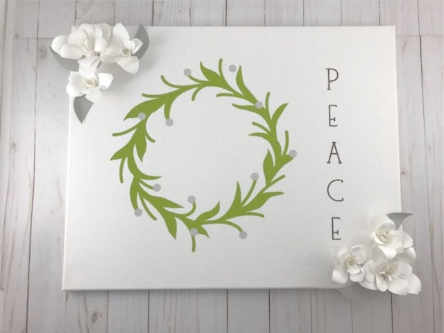 easy magnolia wreath canvas