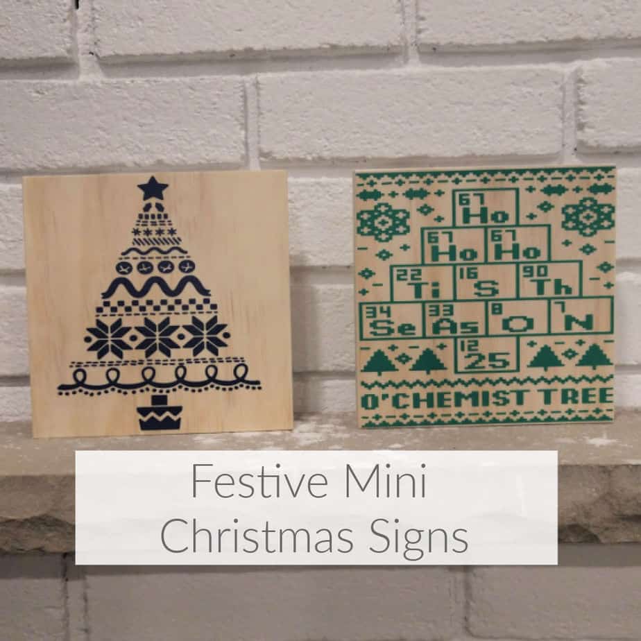 festive mini christmas signs