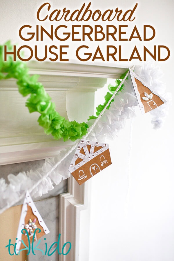 cardboard gingerbread house garland