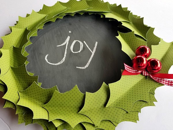 christmas chalkboard wreath