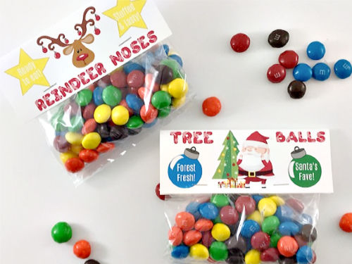 christmas kid treat bag toppers