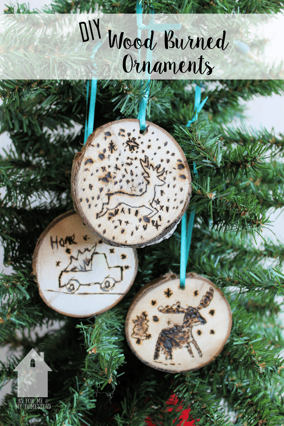 diy wood burned ornaments