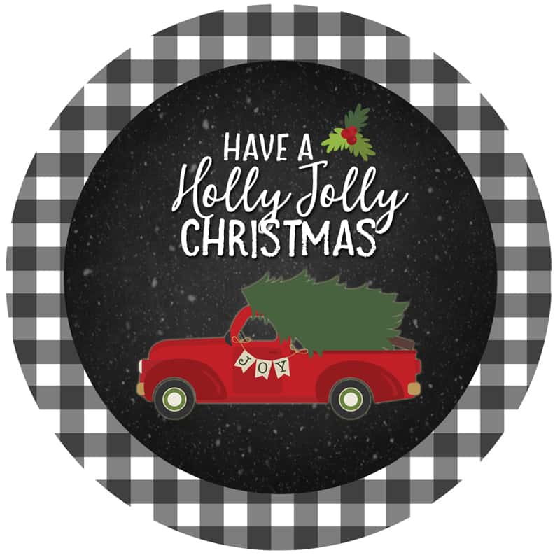 free vintage red truck printable gift tags