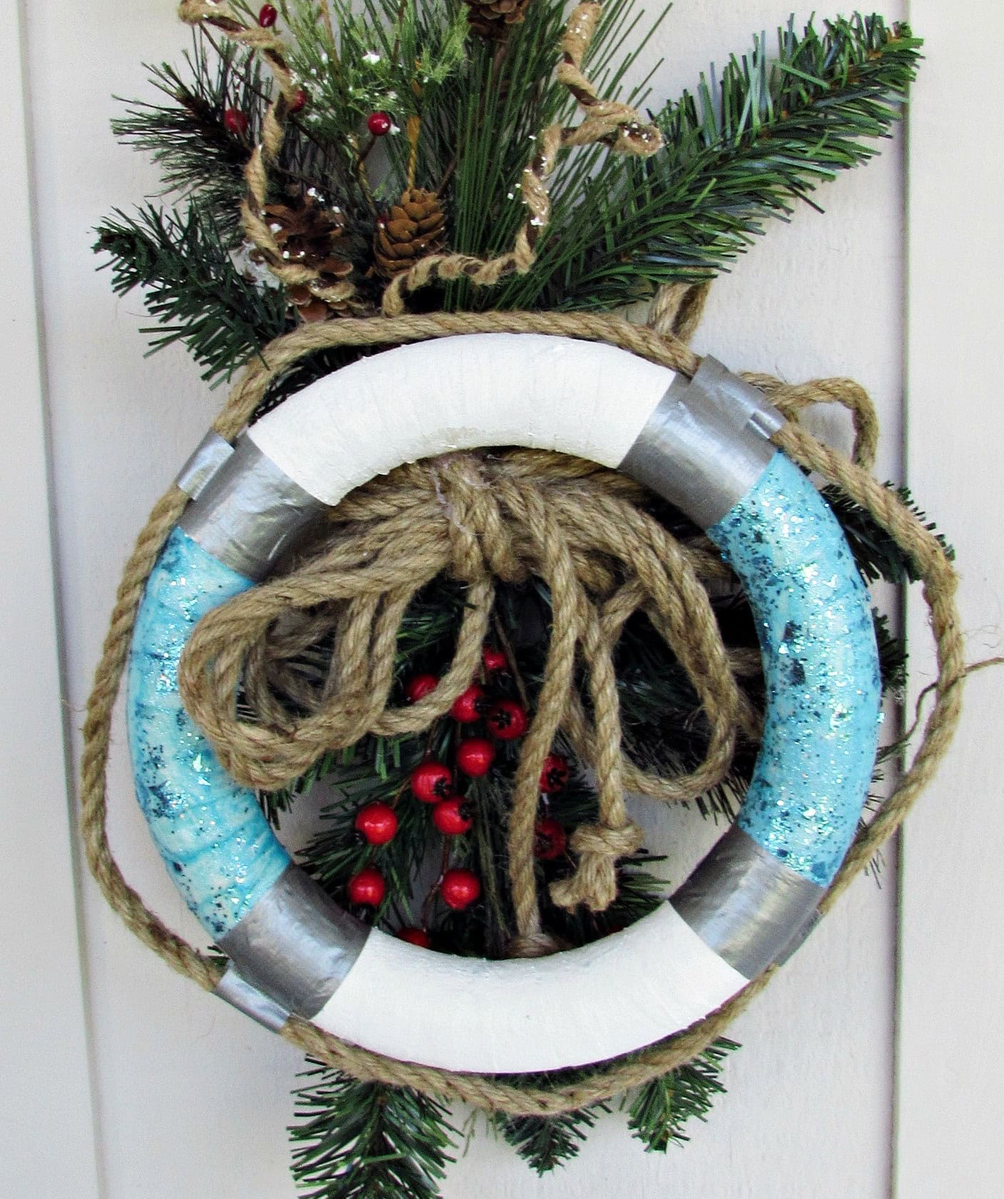 coastal buoy christmas wreath