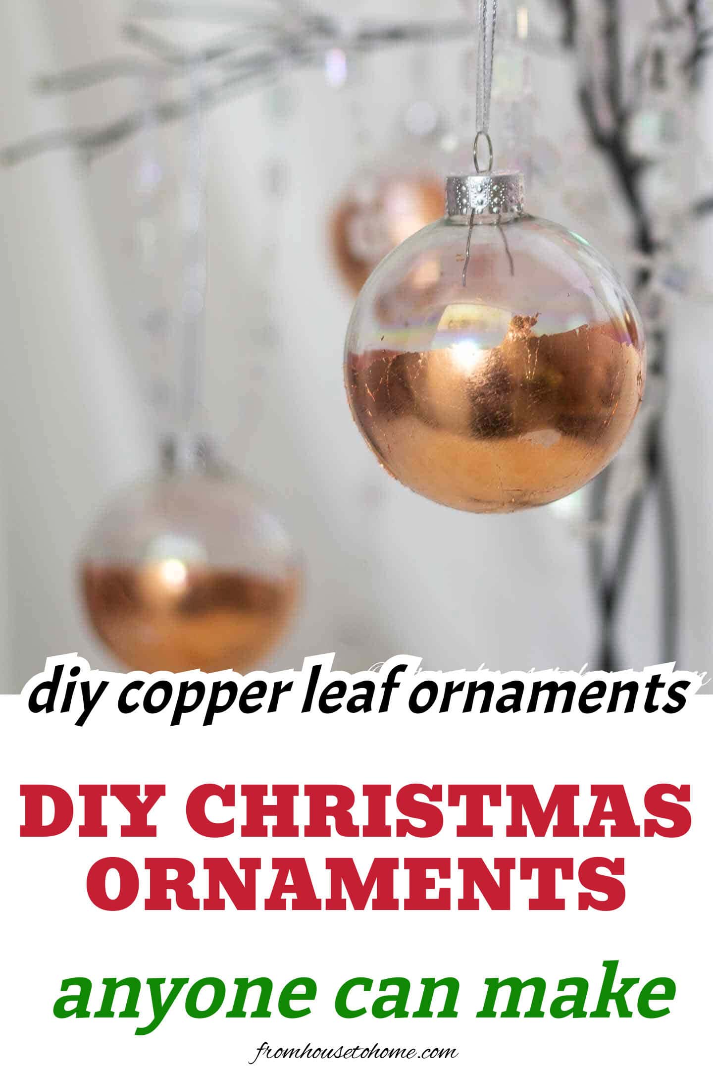 diy copper leaf ornaments